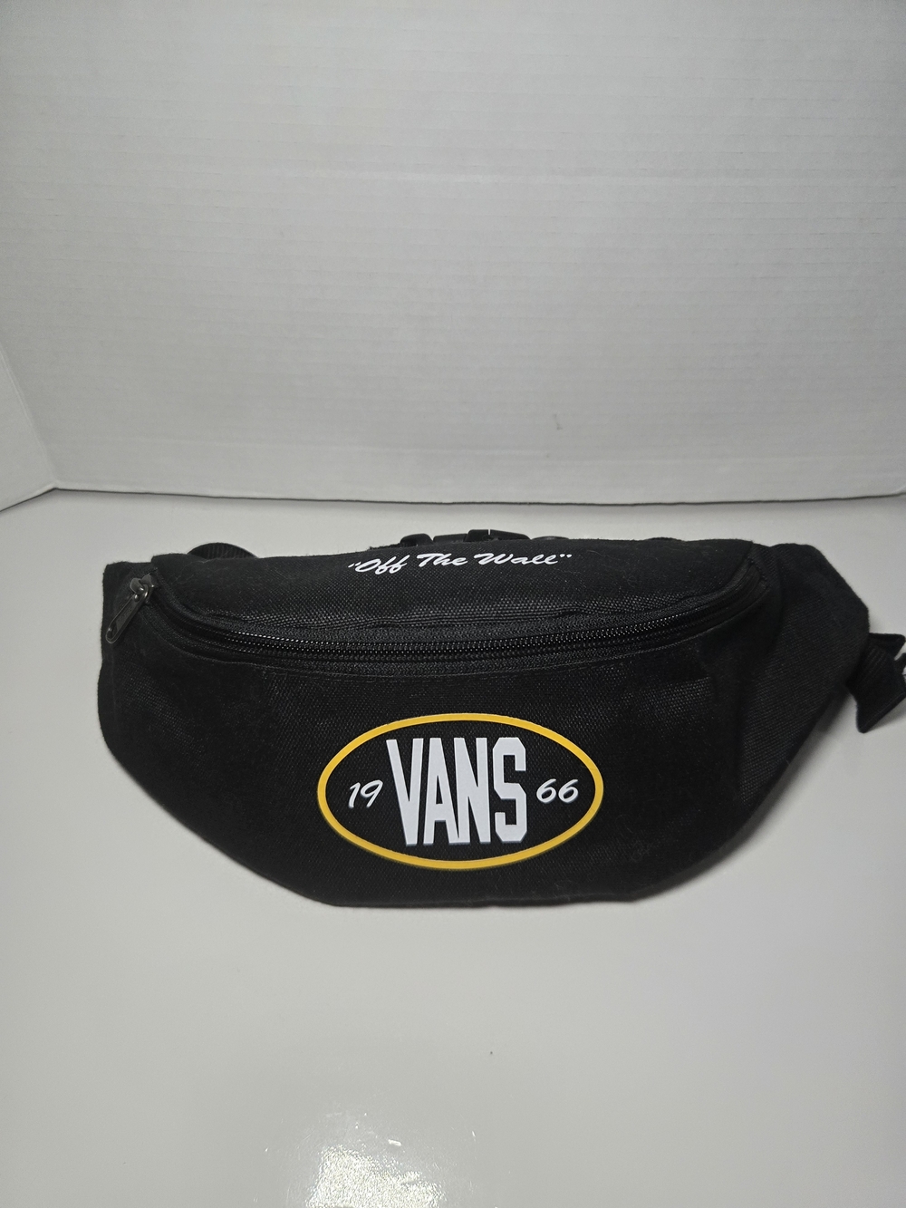 Unisex Vans Black Waist/crossbody Bag with Yellow-Outlined Logo